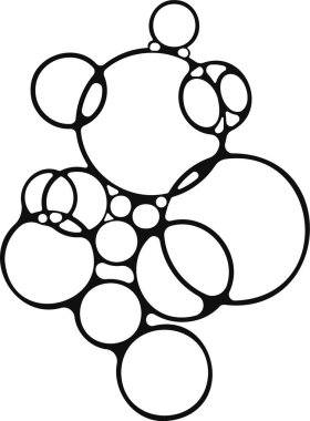 Çoklu sabun köpükleri gruplandırılmış ve kaynaşmış..