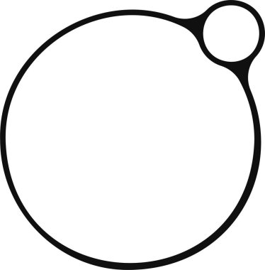 Bir büyük sabun köpüğü ve bir küçük kabarcık soyut bir şekilde bir araya getirilmiş..