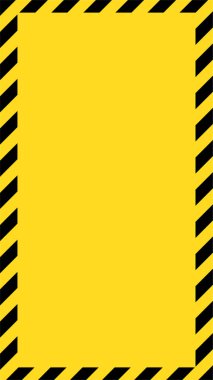 Instagram için orta çapraz sarı ve siyah çizgili dikey dikdörtgen arkaplan, sınır çerçevesi ve sarı kare merkezi.