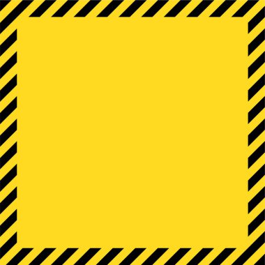İnstagram için ince köşeli sarı ve siyah çizgili kare arkaplan, sınır çerçevesi ve sarı kare merkezi.