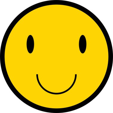 Cesur siyah çizgili sarı yüz, neşeli bir gülümseme ve oval gözler..