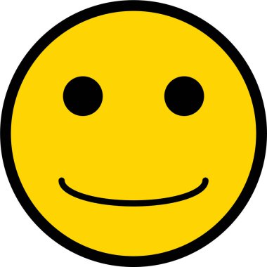 Siyah çizgili sarı bir yüz, yumuşak, ince bir gülümseme ve küçük kıvrık gözler..