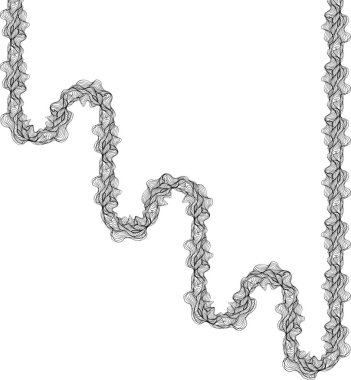 Yuvarlak dalga çizgilerinden oluşan çapraz yol sürekli bir yön akışı oluşturur.