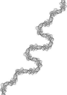 Düzensiz yuvarlak dalga yapısı organik varyasyonlu katmanlı akış çizgileri tarafından oluşturuldu.