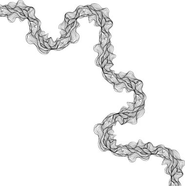 Alternatif yuvarlak dalga yolu yapısı akış çizgilerinden oluşur ve organik gelişim oluşur.