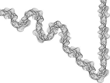 Yuvarlak akış çizgilerinden oluşan düzensiz zigzag dalga yapısı.