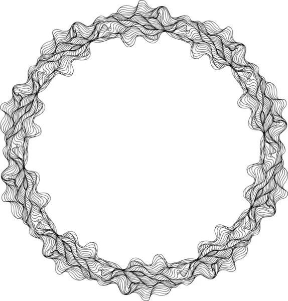 Dairesel akış çizgisi bileşimi sürekli dalgalı hatlarla tanımlanır ve kapalı bir organik döngü oluşturur.