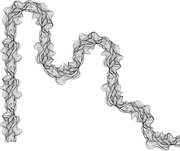 Serbest organik sınırlar oluşturan yuvarlak dalga çizgileri tarafından oluşturulan düzensiz soyut form.