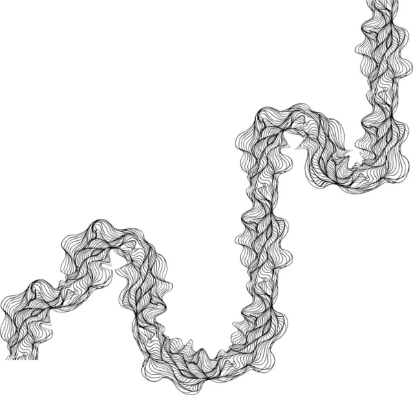 Düz akış çizgilerinden oluşan yuvarlak yol sürekli organik hareket oluşturuyor..