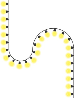 Ampullerle açısal salınım içeren kare dalga lambası yolu.