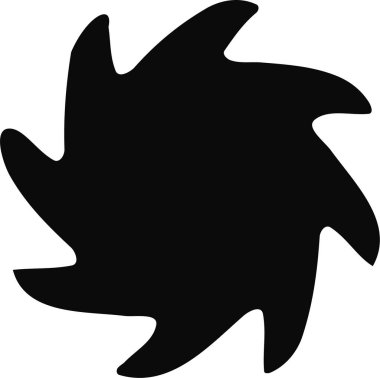 Yıldız şeklindeki geometrik tasarım sekiz yuvarlak noktayla girdap etkisi yaratıyor..