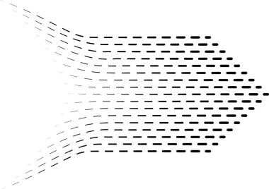 Çoklu kesikli çizgiler paralel çizgilere dönüşüyor ve ok başı şekilleriyle bitiyor.
