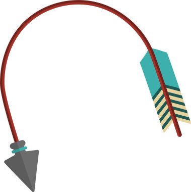 İpucu ve tüy ile kabile oku şeklinde eğri grafik çizgi farklı geometrik şekillerde yol boyunca hareket ederek bilgiyi işaret ve işaret eder.