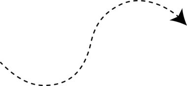 Ok düz bir eğri ile tanımlanır ve çizgi boyunca düzgün çizgiler.