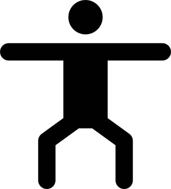 İki kolu açık ve çömelmiş bir adamın siyah bir fotoğrafı.