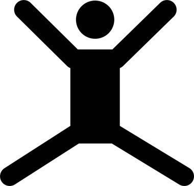 Kolları ve bacakları geniş bir adamın resmi.