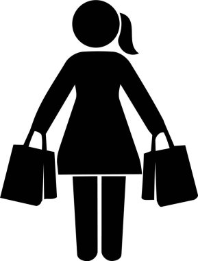 Birden fazla alışveriş çantası tutan kadın.