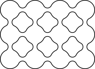 Belirtilen çemberlerin modüler yapısı geniş bir dikdörtgen şebeke biçiminde düzenlenmiştir..