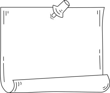 El çizimi kağıt çizimi çizimi, iğne ve hafif çizim kenarlığı ile iliştirilmiş hafif düzensiz konturu gösteriyor.