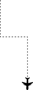 Basit ya da doğrudan seyahat yolları için mükemmel, düz köşeleri olan çizgili bir yol içerir..