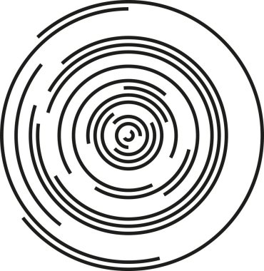 Düzensiz eşmerkezli dairelerin dizaynı.