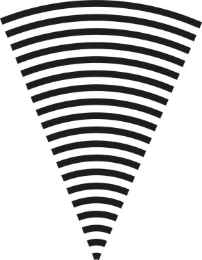 Radyo dalgalarına benzeyen eşmerkezli dairelerin sekizde biri.