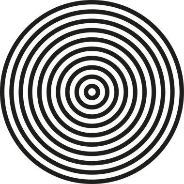 10 eşmerkezli daire içeren bir tasarım.