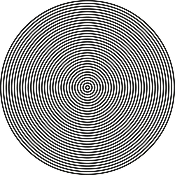 Düzenli eşmerkezli dairelerden oluşan büyük dairesel bir şekil..