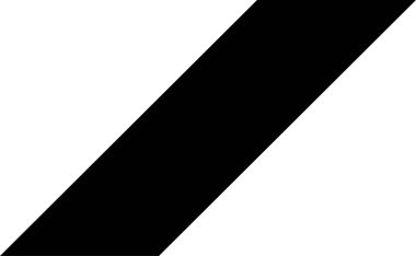 Siyah köşegen trafik işareti.