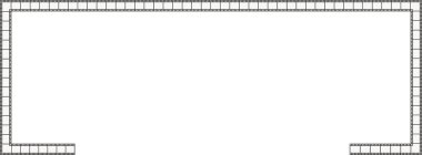 Açılış tarafı film şeridi yolu olan dikdörtgen kare çerçeve