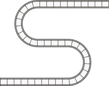 S şekilli kıvrımlar film şeridi yolu