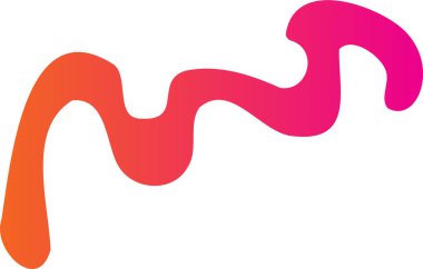 Pembe ile turuncu arasında değişen eğimli bir şekil..