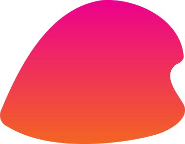 Pembe-turuncu gradyan ile doldurulmuş düzensiz, pürüzsüz bir çizim şekli.