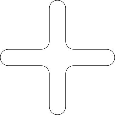 Yuvarlak köşeleri ve kıvrımları olan uzun çapraz bir çizgi ana hatları oluşturur..