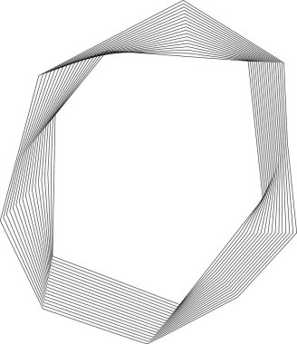 Katı eşmerkezli kare çizgiler oyuk merkezli ve yapısal hareketli güçlü kenarlı şekiller oluşturur..