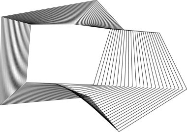 Çokgen eşmerkezli kare çizgiler açısal kenarlı ve yapılandırılmış grafik hareketli boş şekiller oluşturur..
