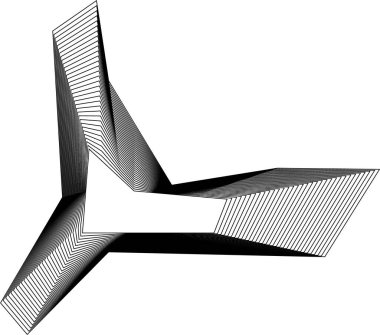 Özmerkezli ve katmanlı grafik hareketli eşmerkezli kare çizgilerden oluşan soyut modern öge.