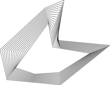 Eş merkezli kare çizgileri olan kare doğal tasarım ve katmanlı geometrik hatları gösteren içi boş bir merkez..