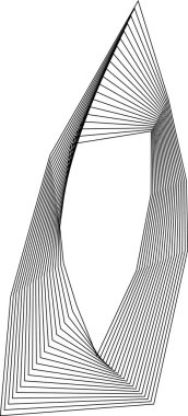 Basit eşmerkezli kare çizgiler ve geometrik katmanlı hareketi gösteren içi boş bir merkezle oluşturulmuş katı soyut biçim.
