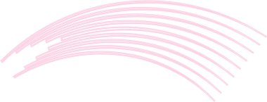 Paralel neon hatları senkronize bir şekilde düzgün bir şekilde kıvrılıyor..