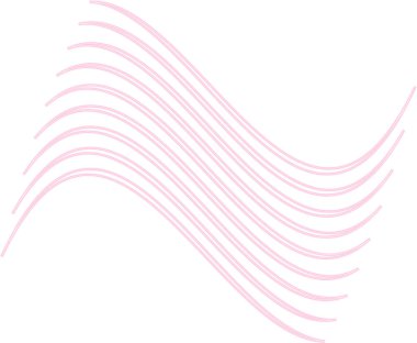 Eğimli ve dalgalı neon hatları olan paralel çizgiler, organik bir akış yaratır..