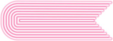 Paralel eğri çizgiler bitiş noktalarında V şeklinde kesişiyor.