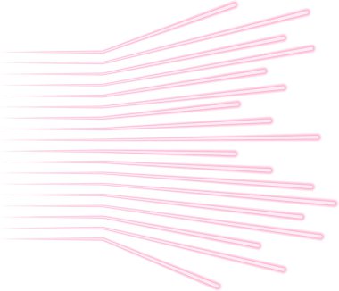 Düzensiz yolları olan neon hatlar ve radyasyonlu ışıltı soyut ve akışkan bir şekil oluşturur..