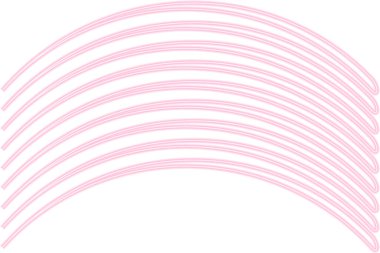 Paralel neon hatları belirli bir açıyla eğri bir şekil oluşturur..