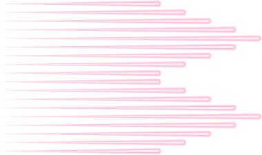 Paralel neon etki çizgileri iki üçgen şekilli bir uçtan diğerine uzanırken, karşı uç düz kalır..