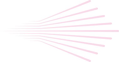 Paralel neon efekt çizgileri tek bir başlangıç noktasından dışarıya doğru yayılır..