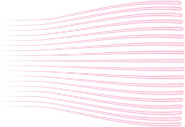 Paralel neon etkisi çizgileri uçlarında şişmiş şekiller oluşturarak belirgin bir görsel etki yaratır..