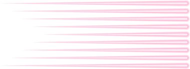 İnce başlayan, genişleyen ve keskin üçgen kuyruklara kadar uzanan paralel çizgiler..