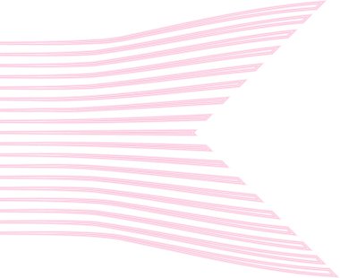 Paralel hatlar yavaş yavaş kalınlaşır ve bir uçta farklı bir V şekli oluşturur..