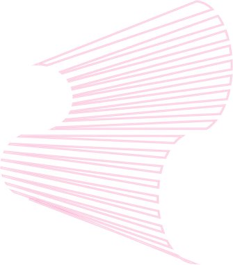 Paralel hatlar bir dalga şekli oluşturarak 3 boyutlu bir etki yaratıyor..